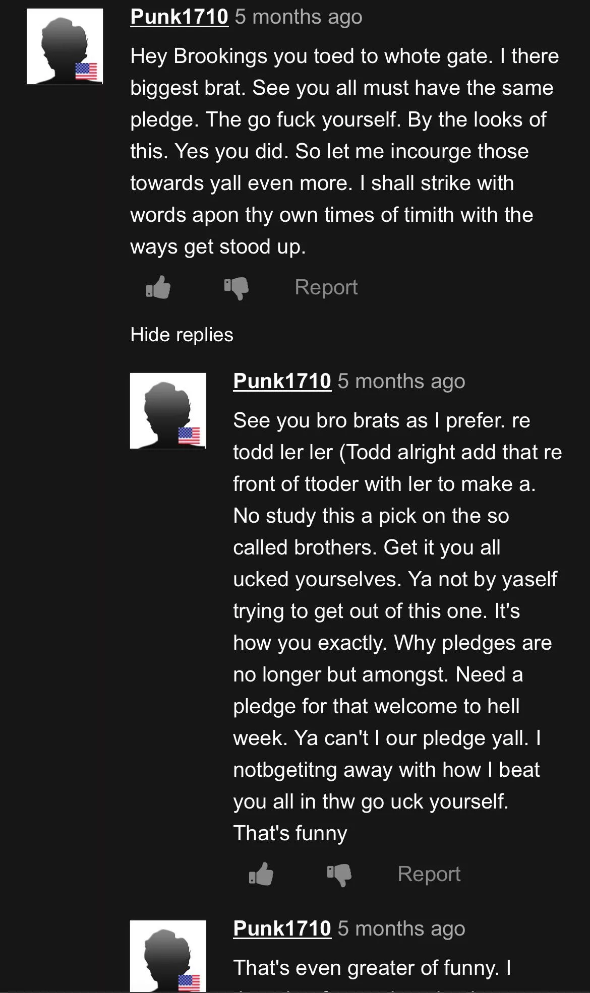 Guy has a Schizo breakdown