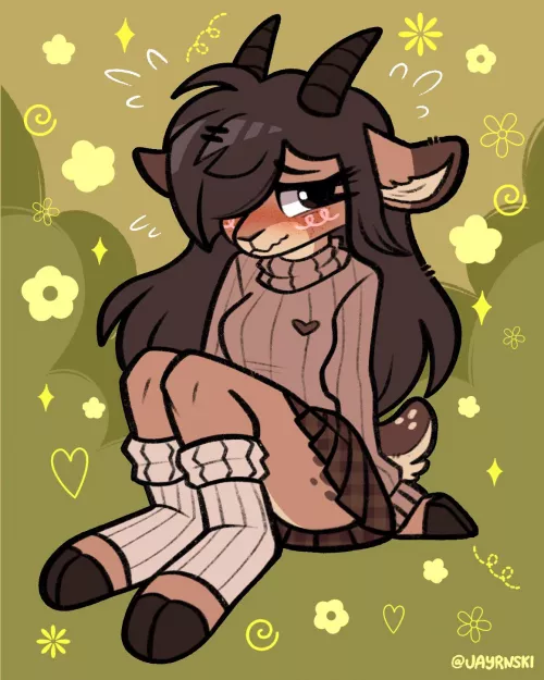 holds her hooves gently… 🐐(@jayrnski) 