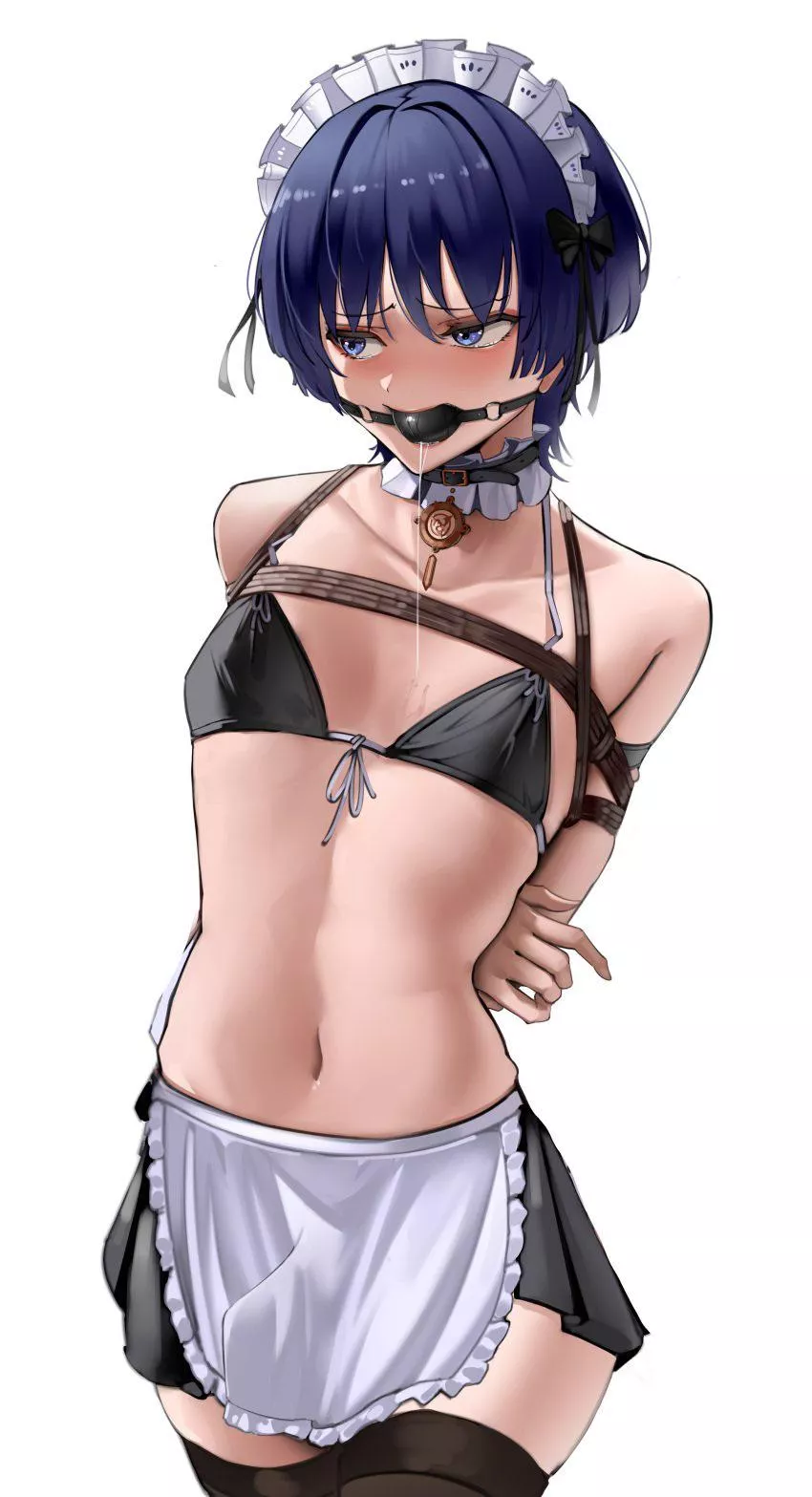 Maid Boy Bound, Gagged and Humiliated 