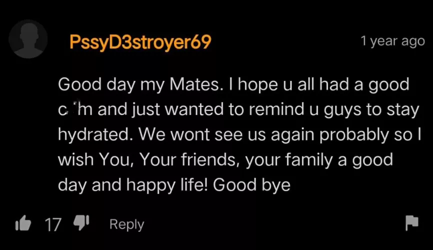 Thanks for the positive energy 