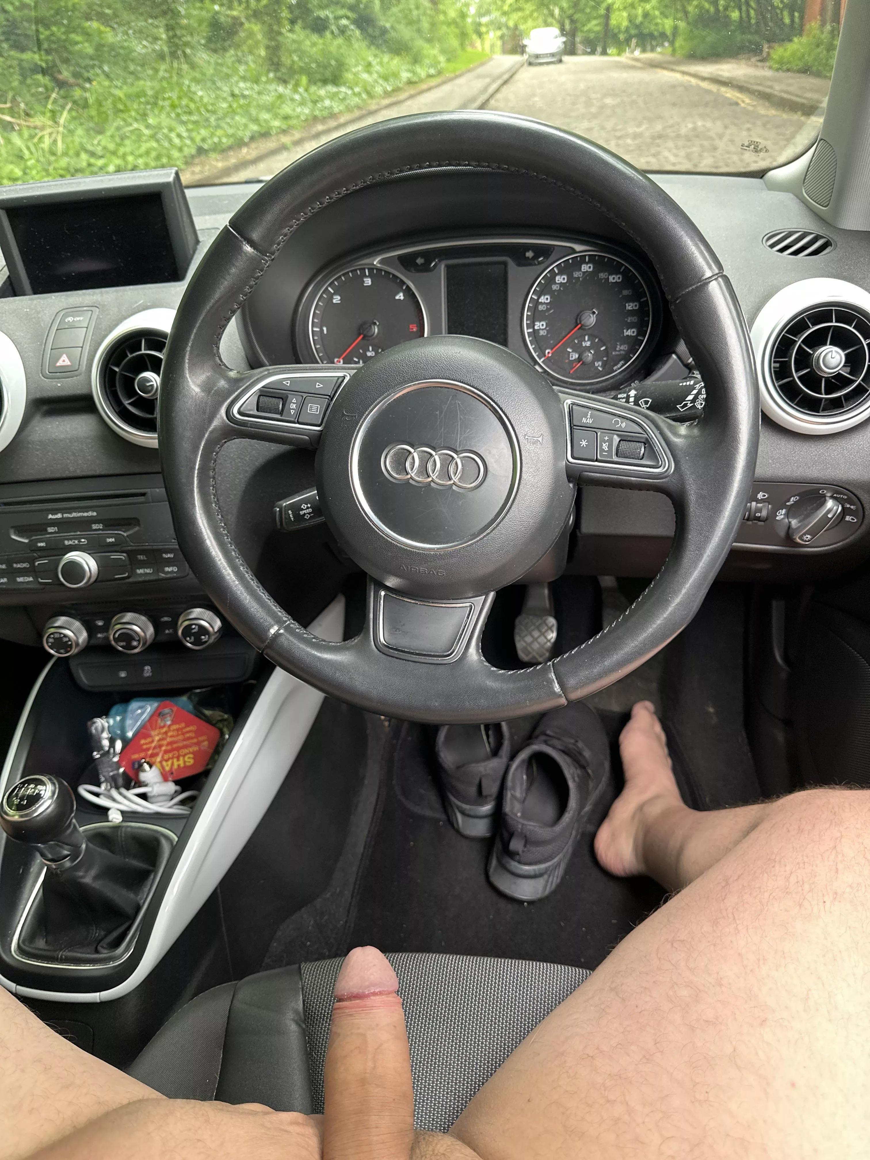 Waiting for the wife to finish work!