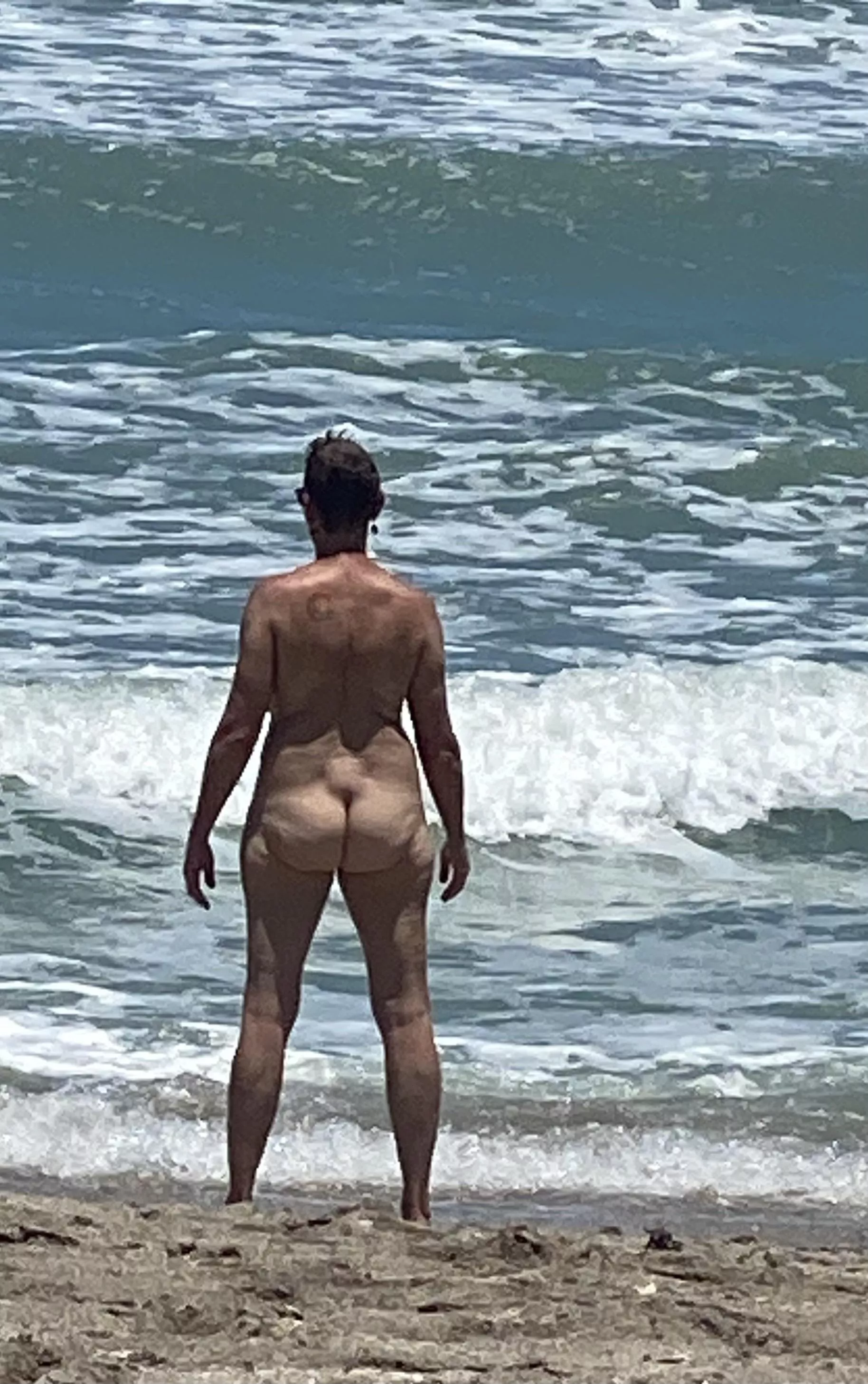 Wife enjoying Blind Creek Beach Fl.