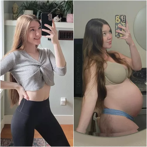 Before vs after getting pregnant 
