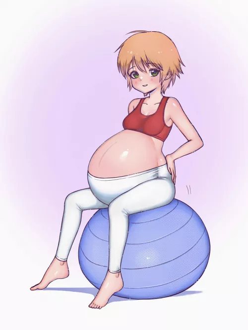 Gym Pregnancy Fiora (moon_nsfwart)