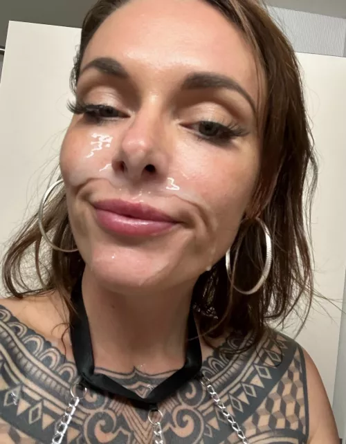 I like my cum mustache 