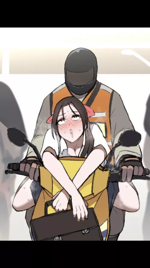 I was walking then grabbed by a motercycle driver, now I’m cumming on his cock for everyone to see!