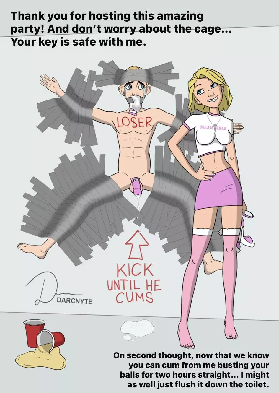 Partyhost get‘s locked up by mean girl!