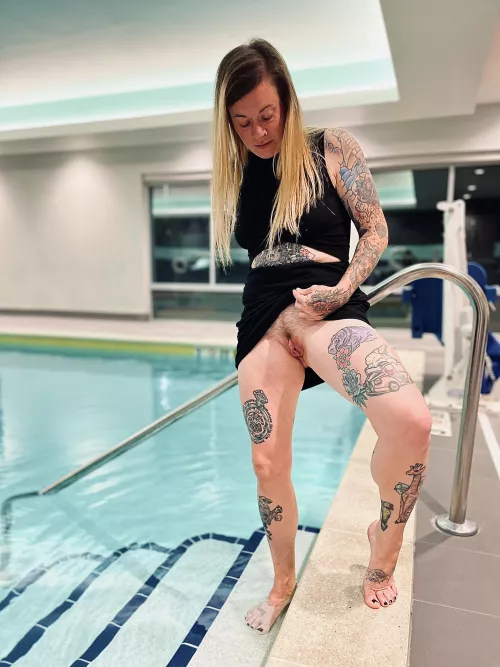 The hotel pool wasn’t the only thing that was wet!