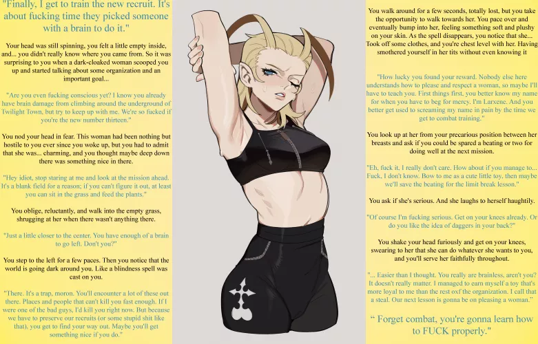 Your first day was... A handful, and what a way to end it [Part 1] [No Sex] [Fandom] [Kingdom Hearts] [Convoluted Plot] [The last two tags mean the same thing] [Face-in-Tits] [Femdom?] [CYOA, ENTIRELY open world] [Training] [Alternate Universe...?] [More