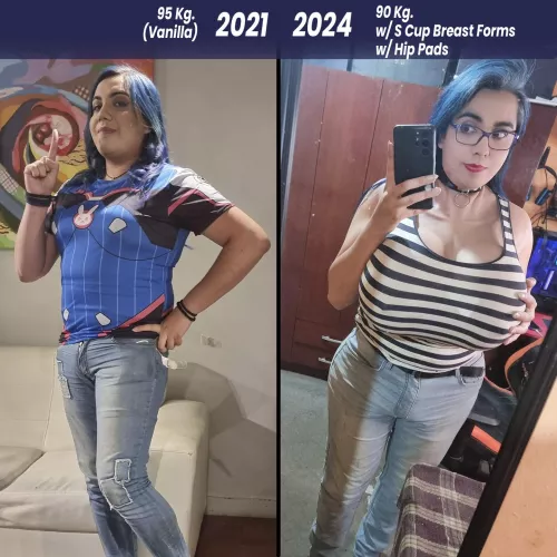 2021 (95Kg) vs 2024 (90Kg). I can't believe how different it looks despite that 