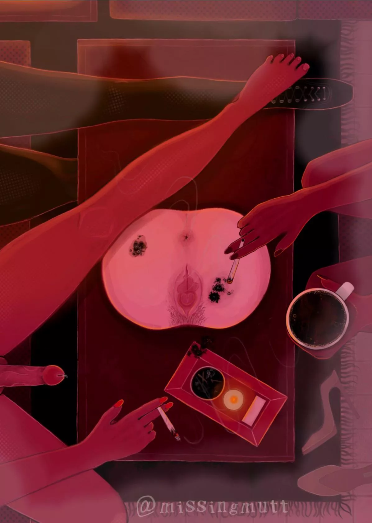 A rainy evening as a coffee table/ashtray would cure me (My tumblr is tagged if you wanna see my art/content)