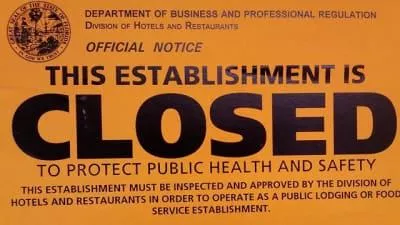 After a random, unannounced health inspection, I am forced to close the pizzeria in Venus to protect public health