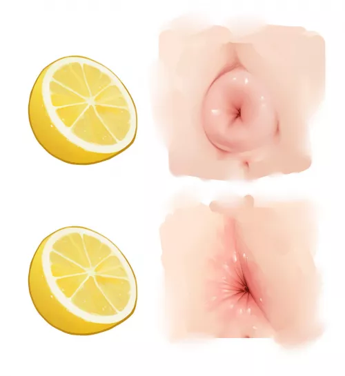 Asshole tasting a lemon