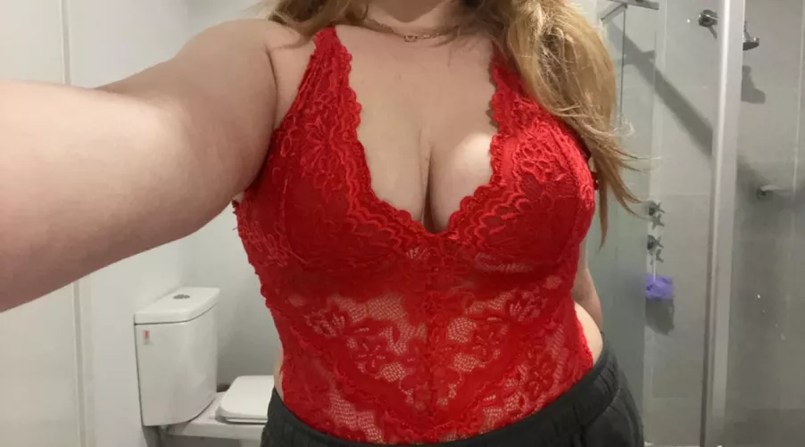 Do you like my taken body in Red lingerie?