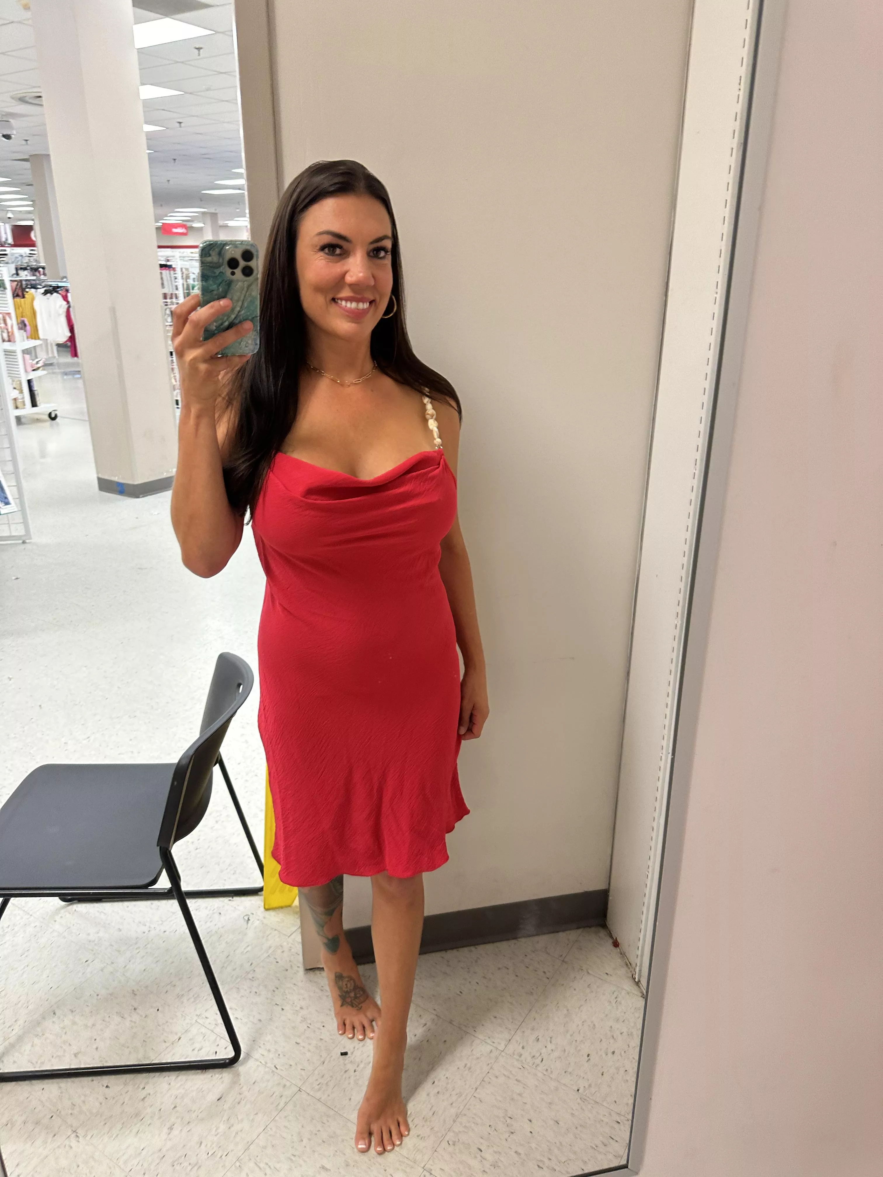 Elegant braless outfit of the day