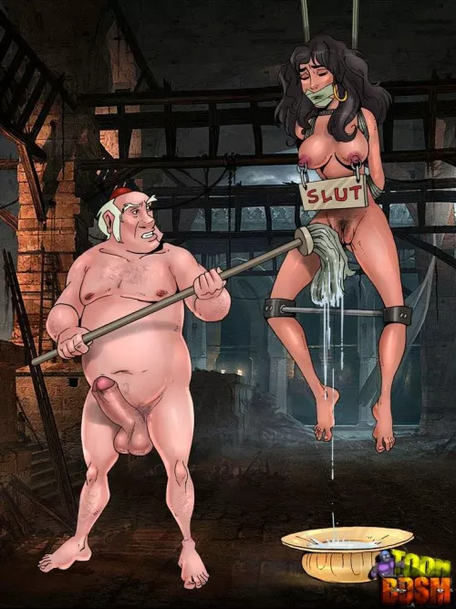 Esmerelda being milked (bdsm)