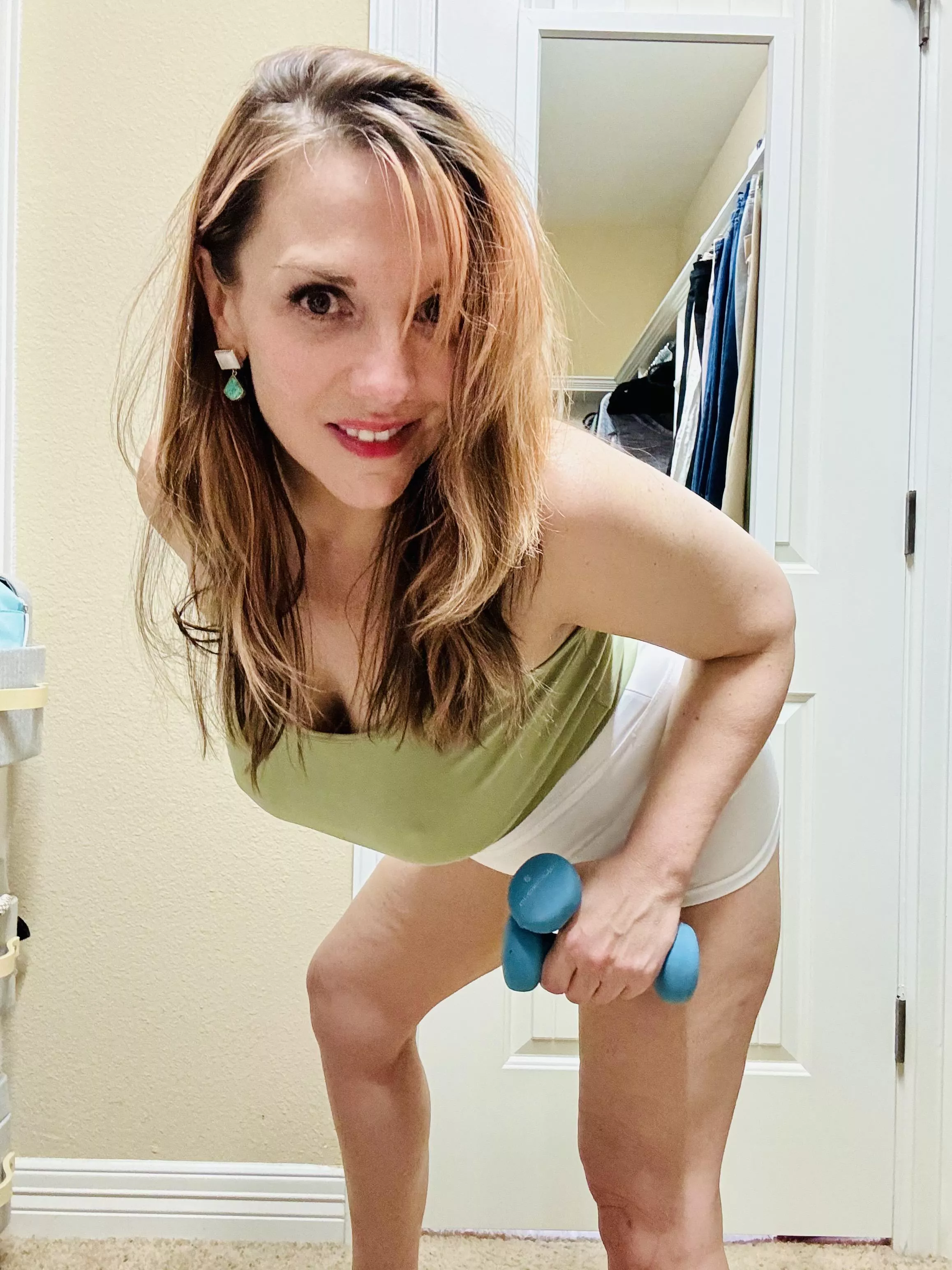 [F] Make me sweat with some vigorous activity. I have plenty of ideas how