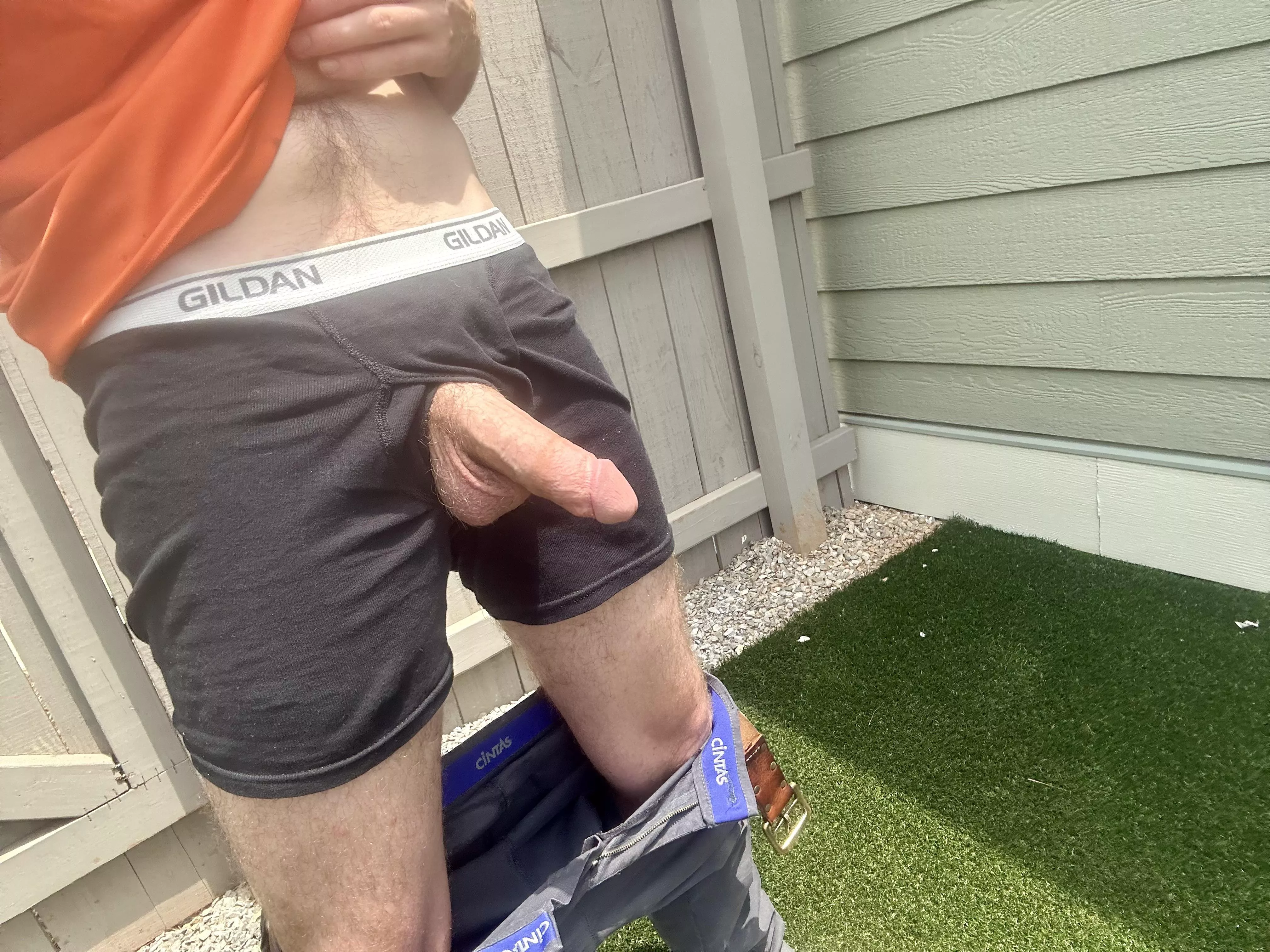 Figured the ole cock and balls could use some fresh air ! (Soft)