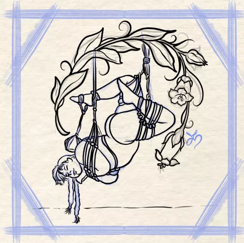 Floral Bondage, a sketch by me