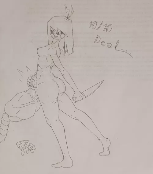 [Gaster/Chara] Why the hell is there cunt-eating behind my Biology notes?