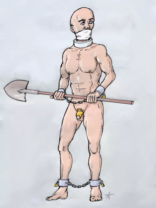 Male Slave in the Mines