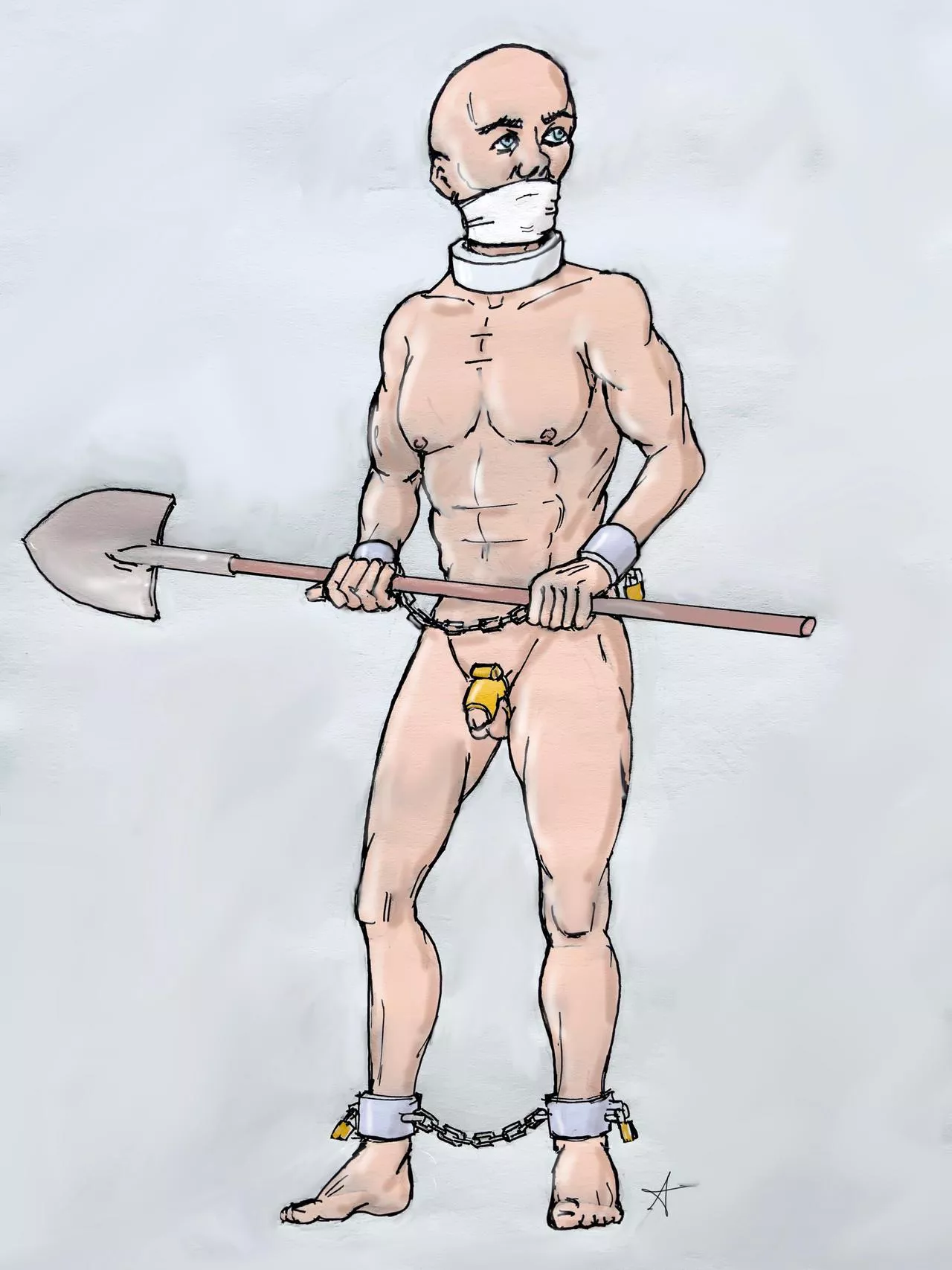 Male Slave in the Mines