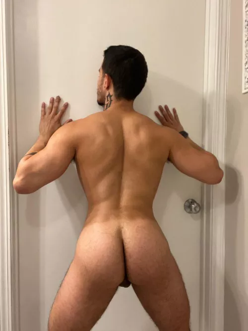 Press me against the door