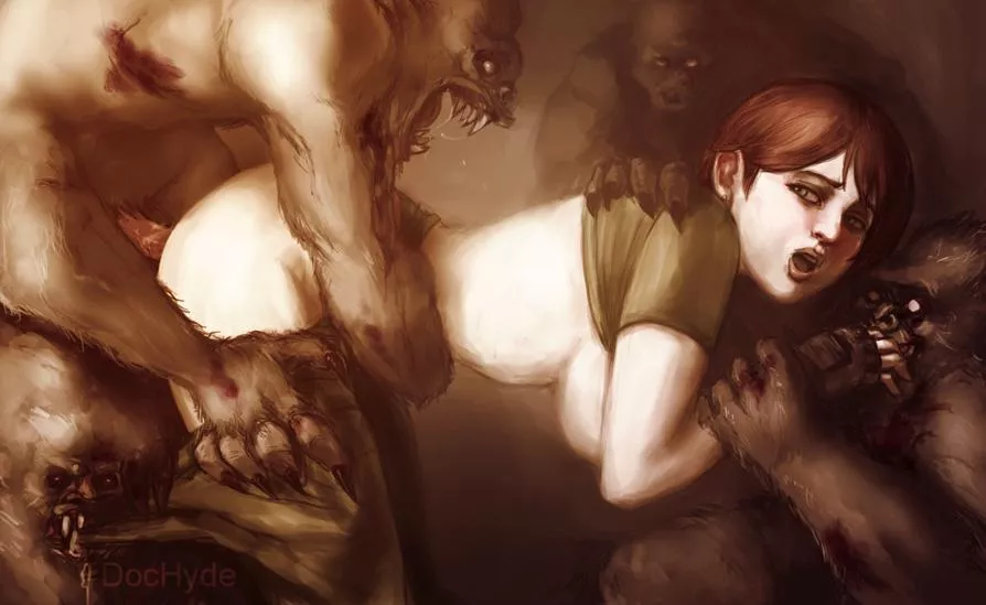 She had decided to let them out, not knowing they carried the contagion just yet. she had hoped they'd run to safety, but instead the pathogen had only heightened their primal need to mate, and she was the only female anywhere close to their base specie