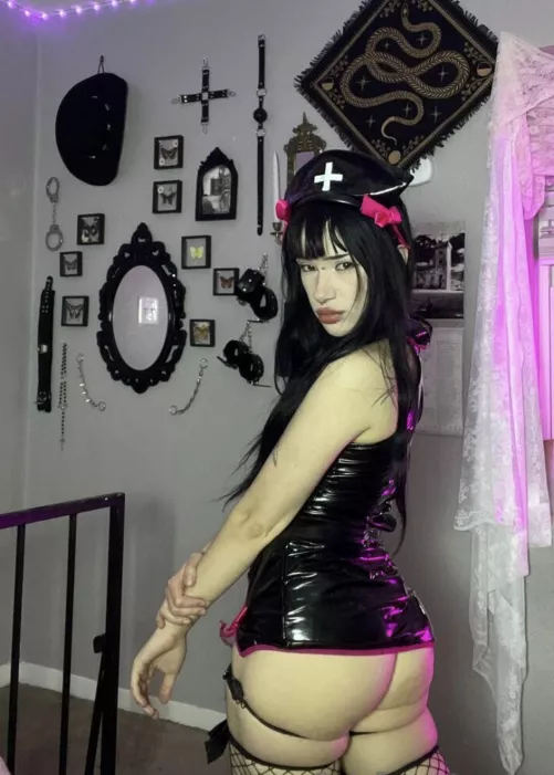 They ,,accidentally,, made my nurse uniform too short~