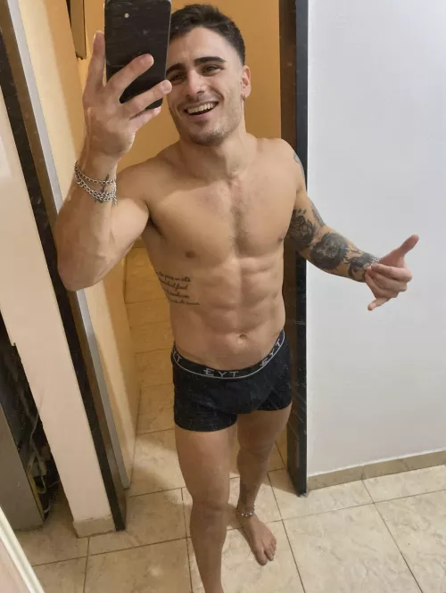 This alpha male's hung, ripped, and ready to pound