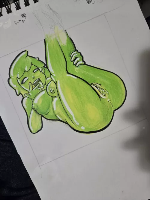 Tried my hand at a Slime Girl. Really fun!