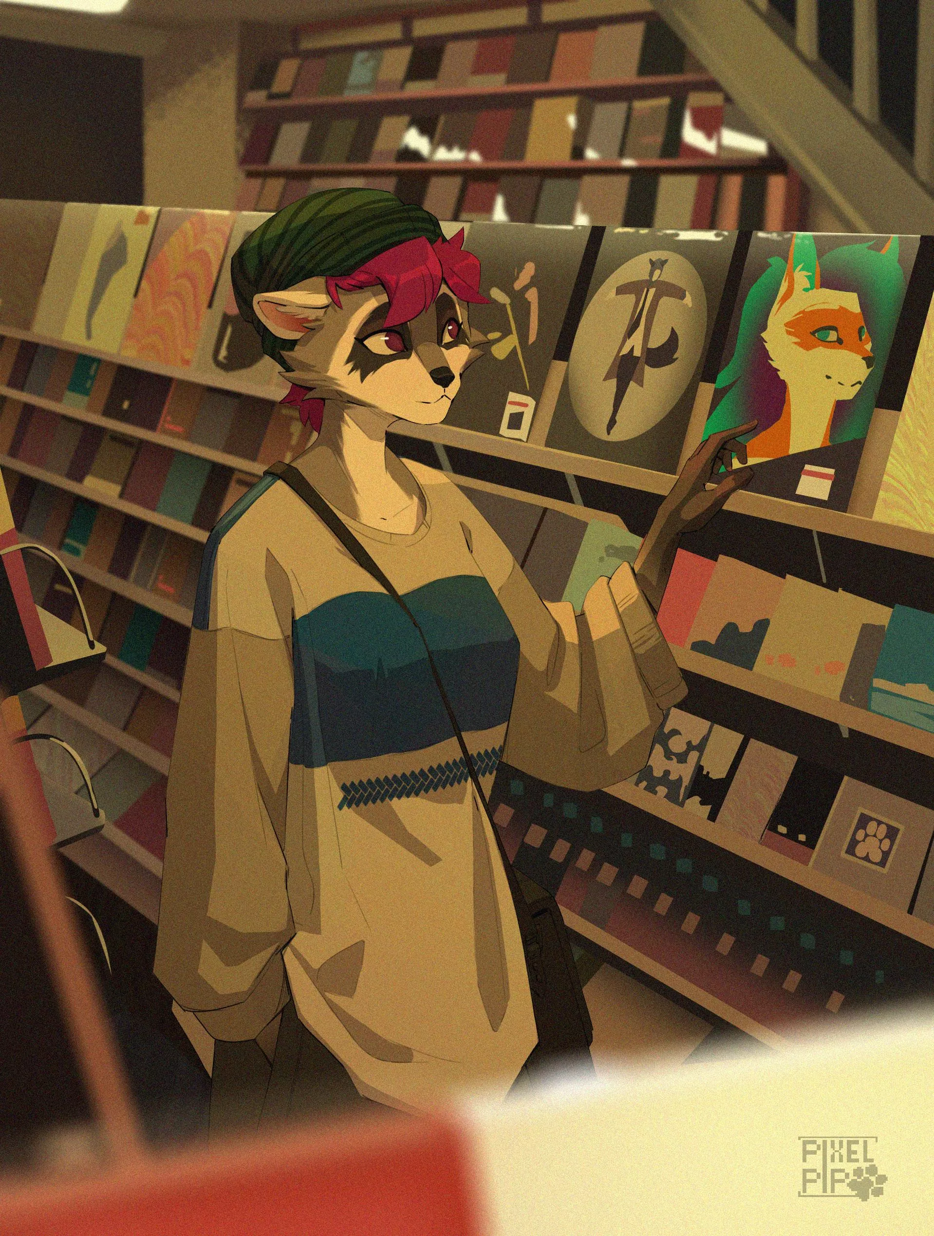 What music do you think she listens to? (art by me!)