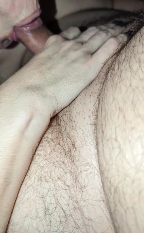 Wife with a mouth full