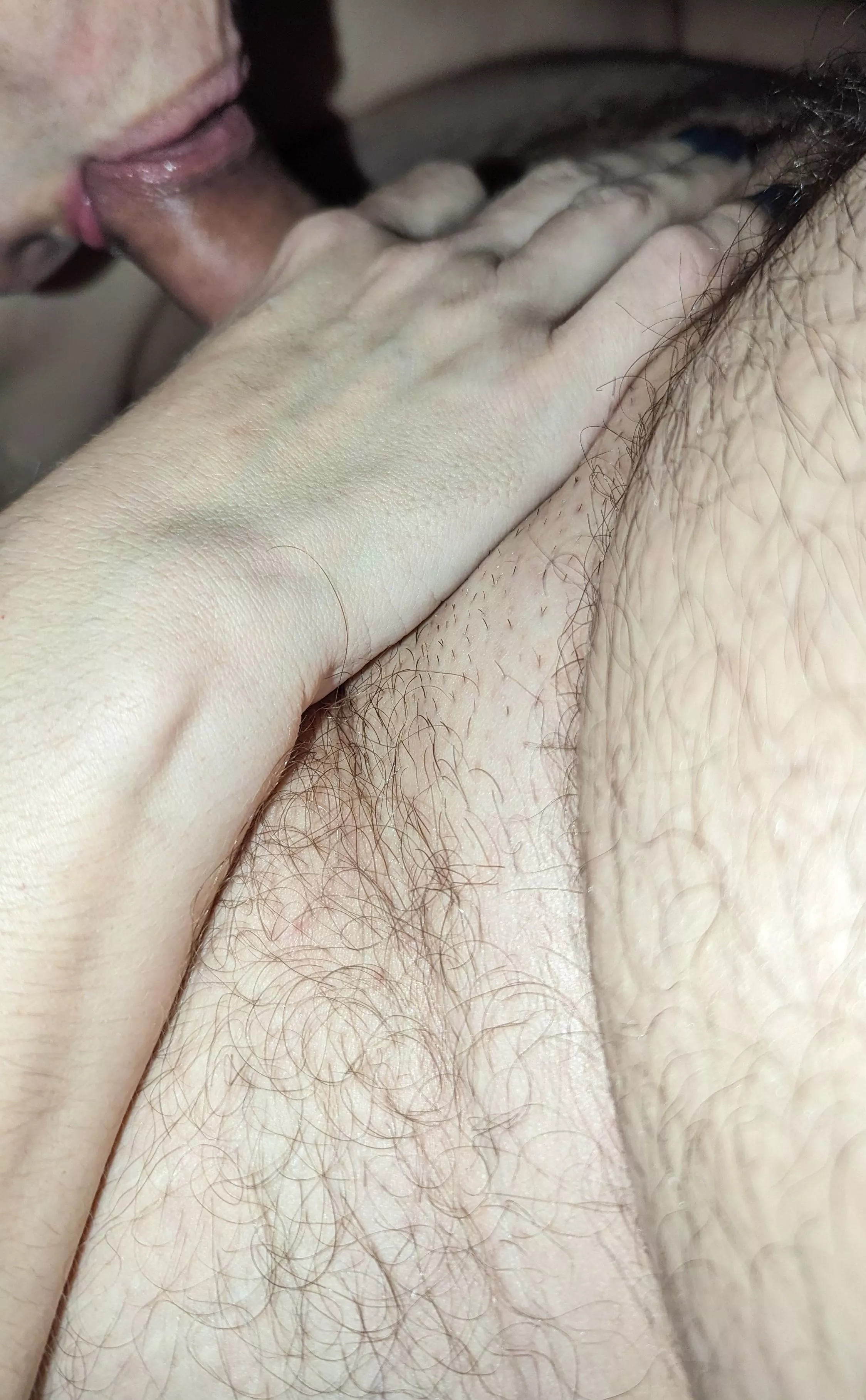 Wife with a mouth full