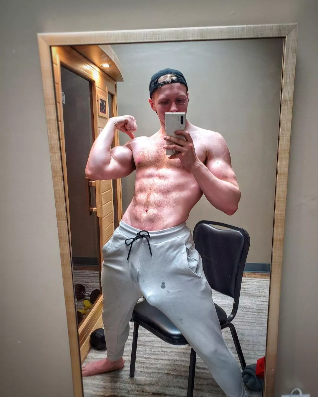 I just got done with leg day at the gym, wanna help me workout my 3rd leg in the sauna next?