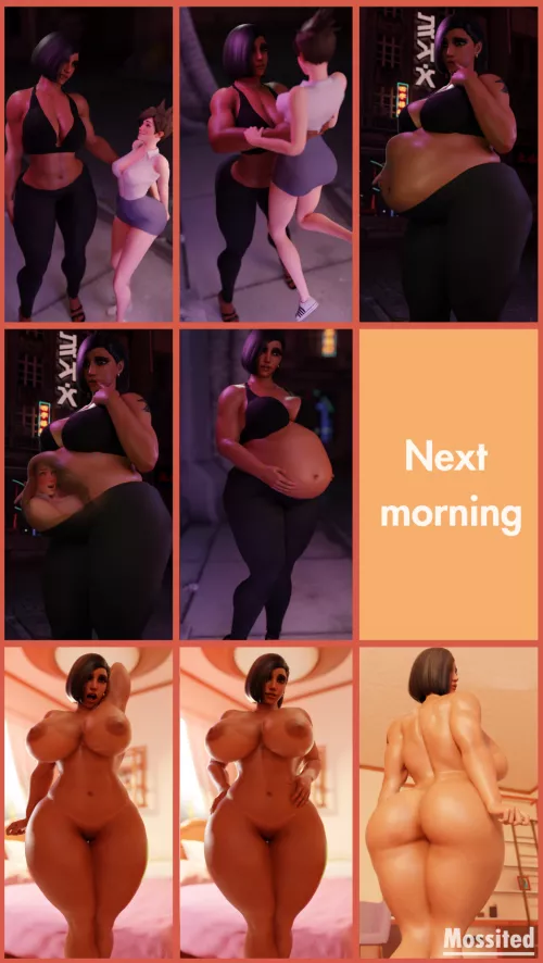 {image} Pharah and Tracer - Date night (Mossited)