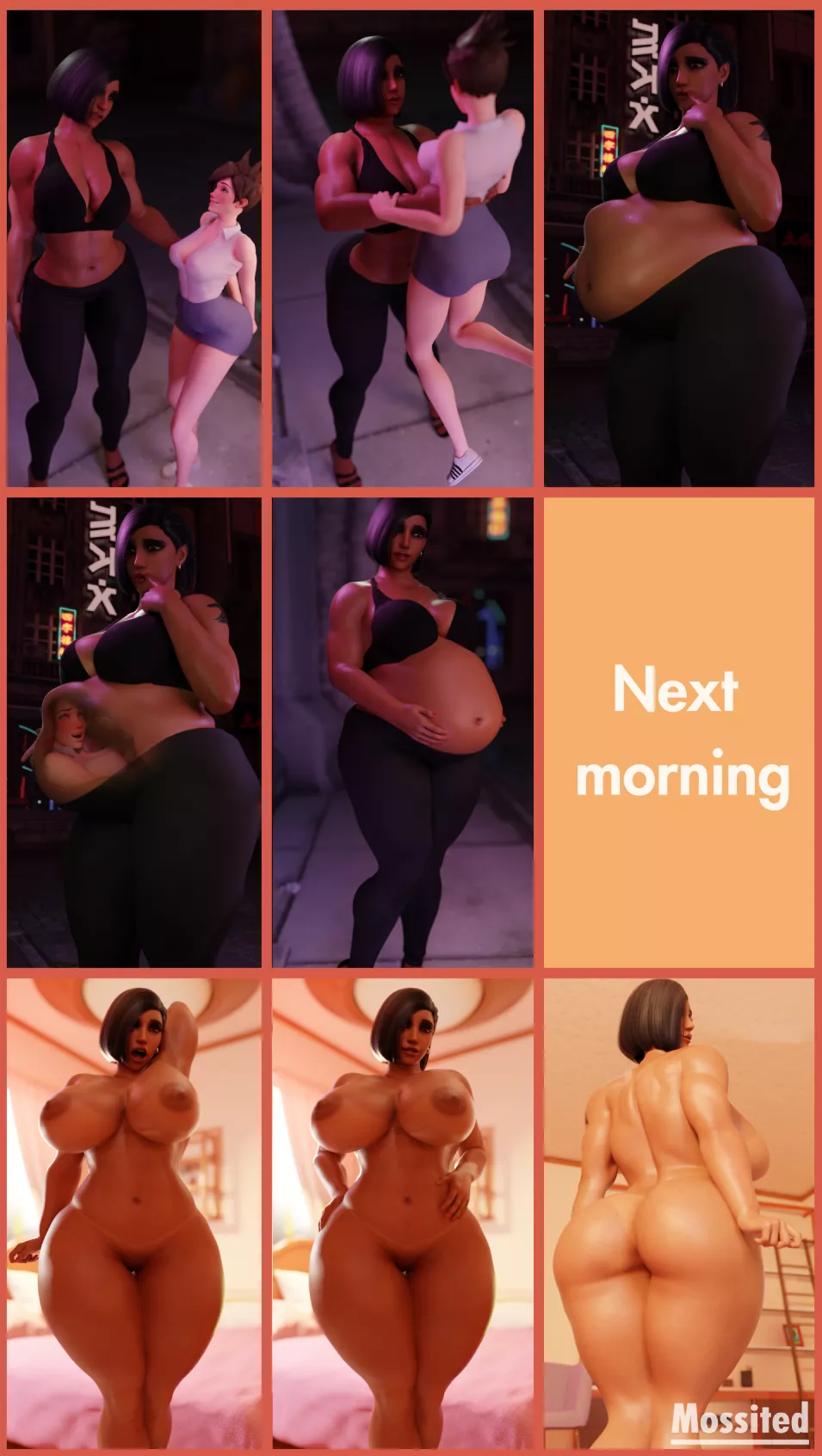 {image} Pharah and Tracer - Date night (Mossited)