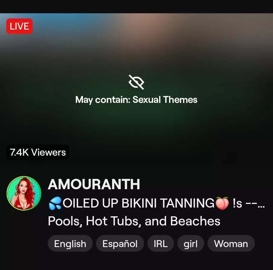 LIVE 💦 OILED UP BIKINI TANNING 🍑 TWITCH.TV/AMOURANTH 
