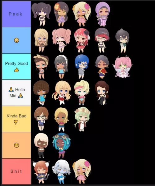 Might as well drop off my questionable taste in 2D women while I'm here. 🫳