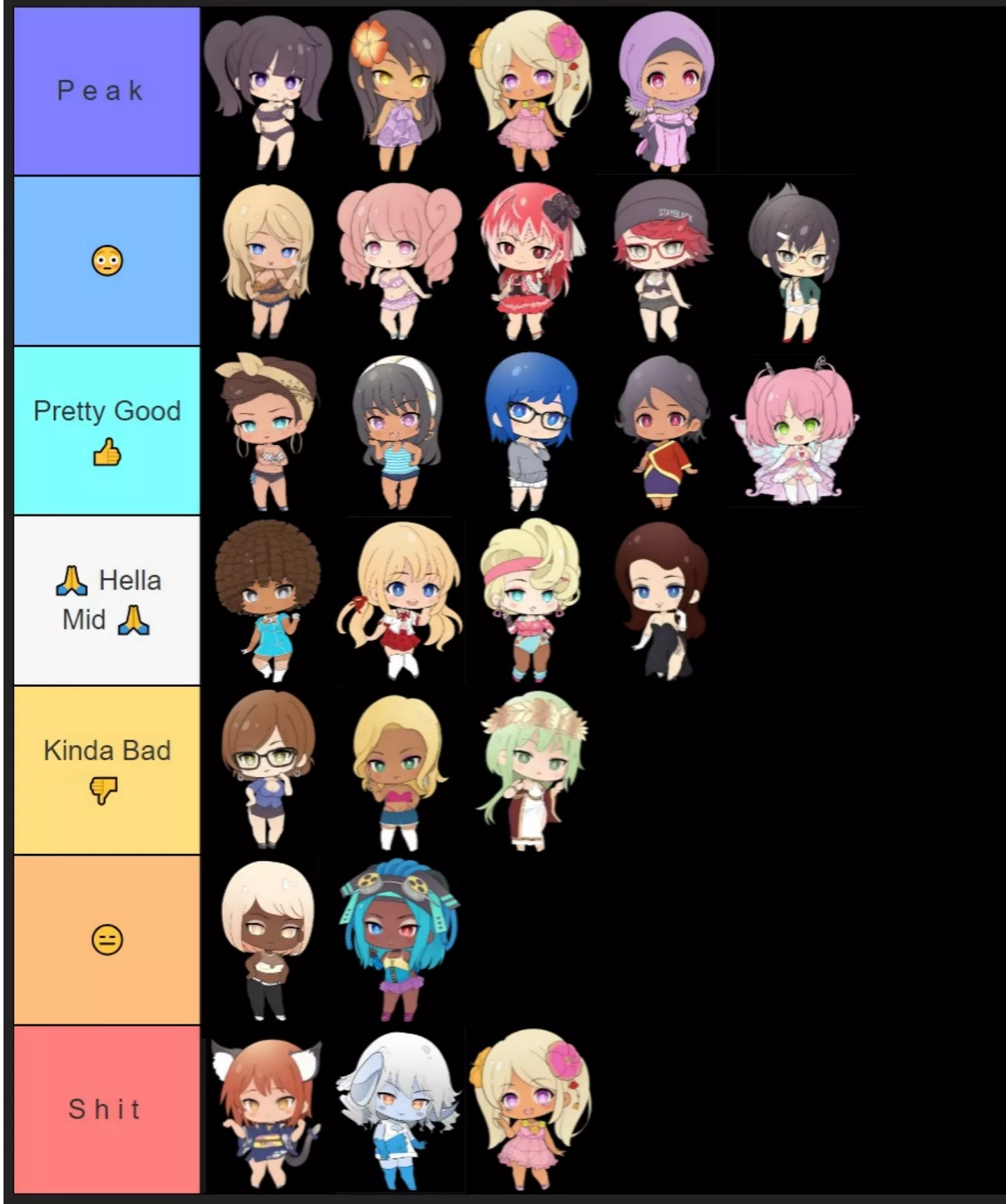 Might as well drop off my questionable taste in 2D women while I'm here. 🫳