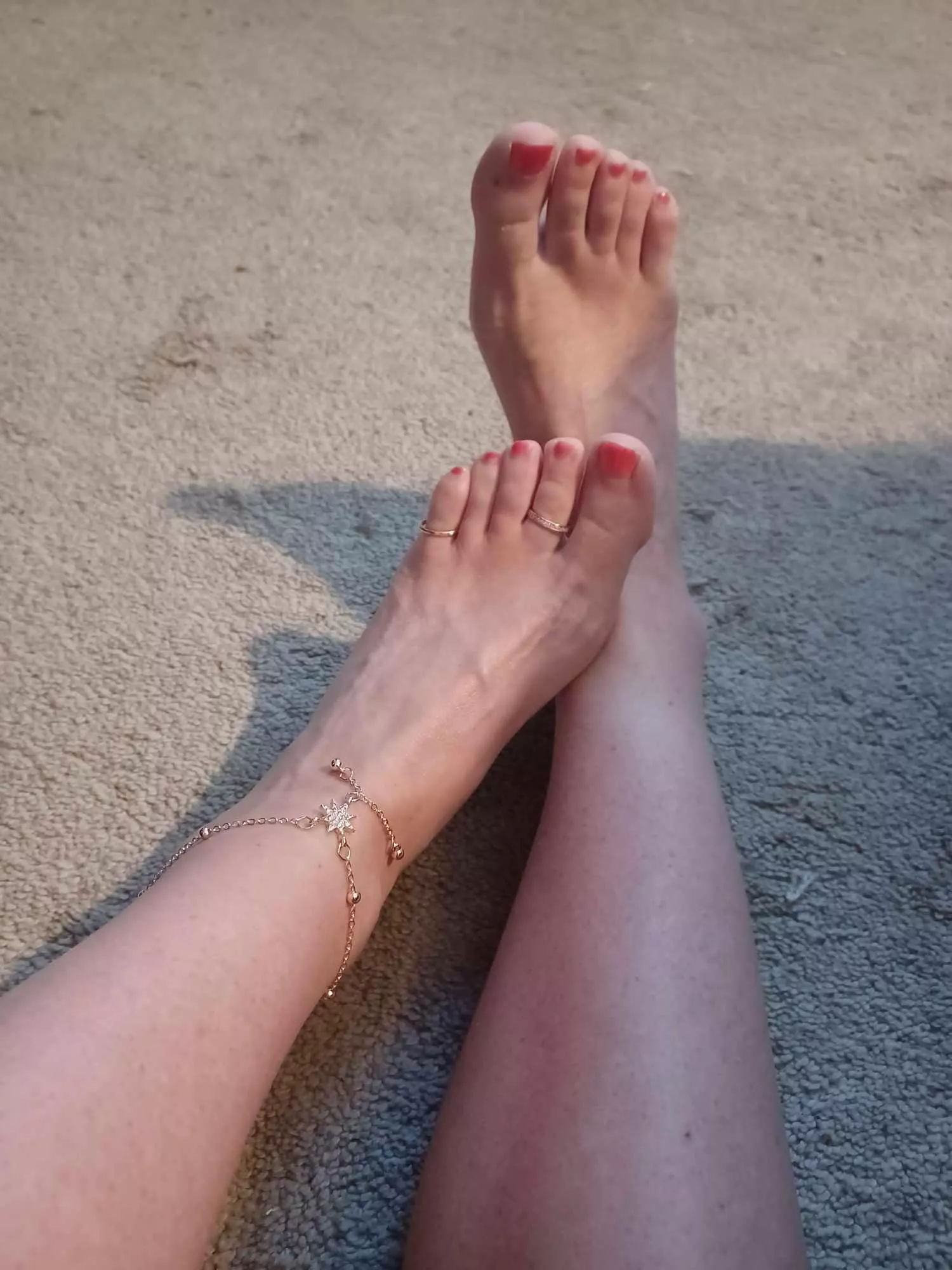 [OC] I love showing off my new jewelry for my feet! 