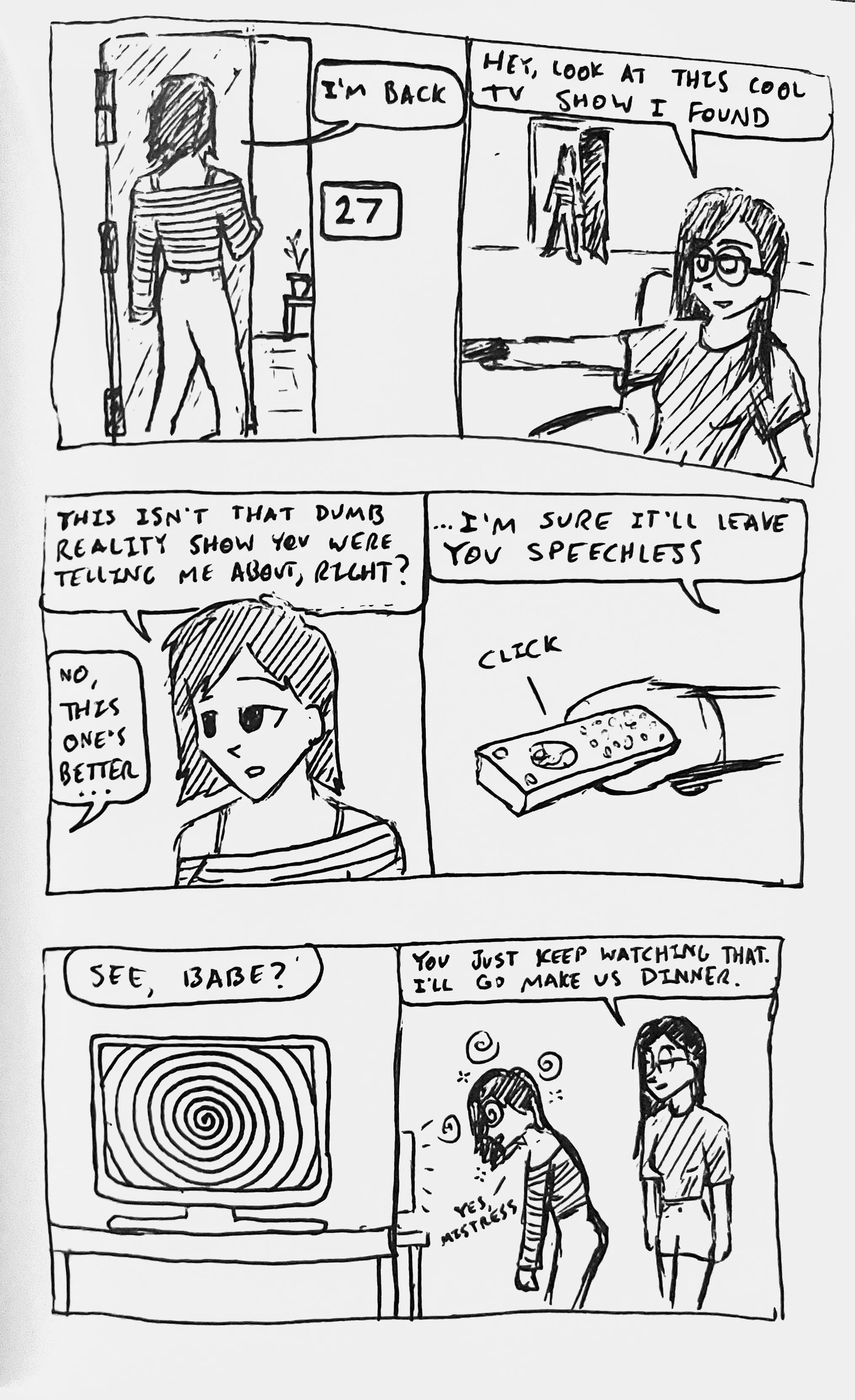 [OC] just a quick little hypnosis comic I drew