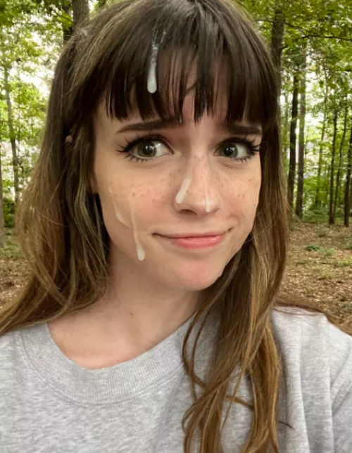 Perfect outdoor cumshot