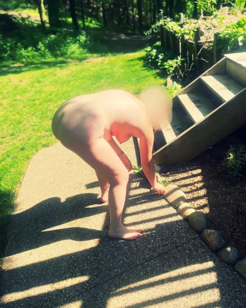 So happy to be outside landscaping again!