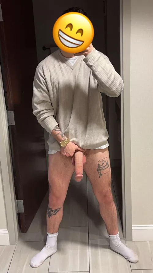 Socks stay on, deal?