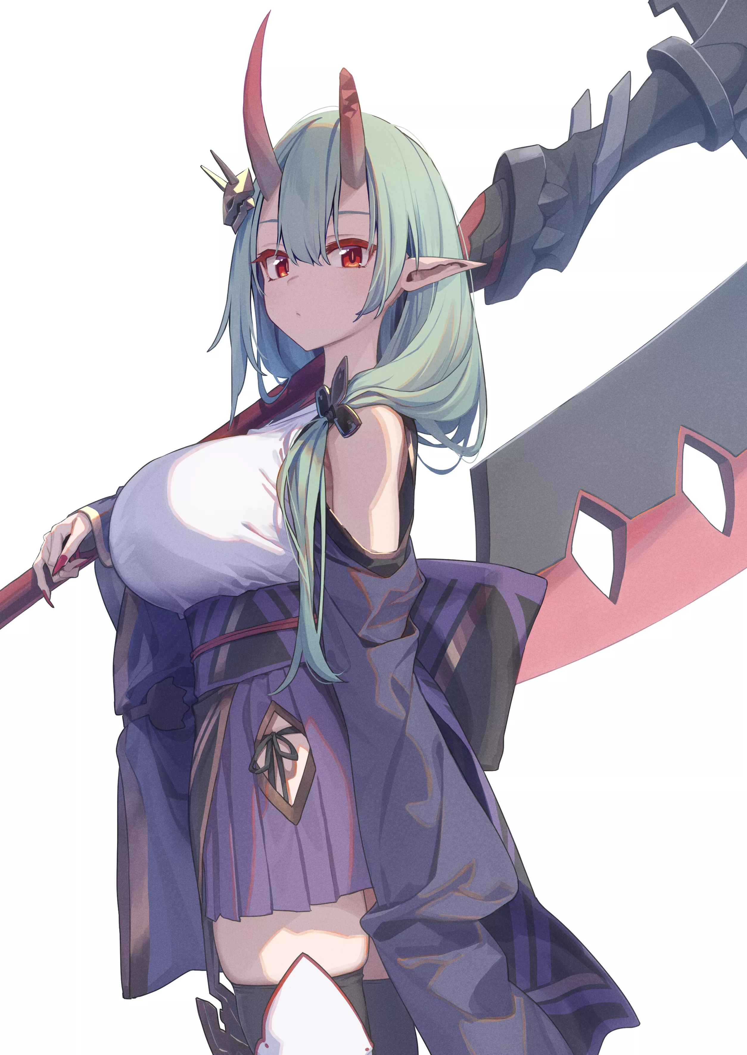 Akari-chan, a short, big-breasted demon girl [original]