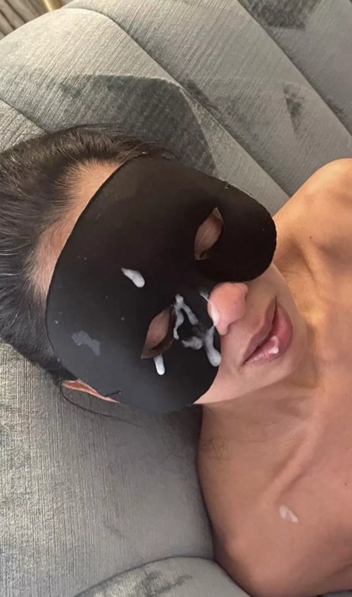 He left me covered in his cum