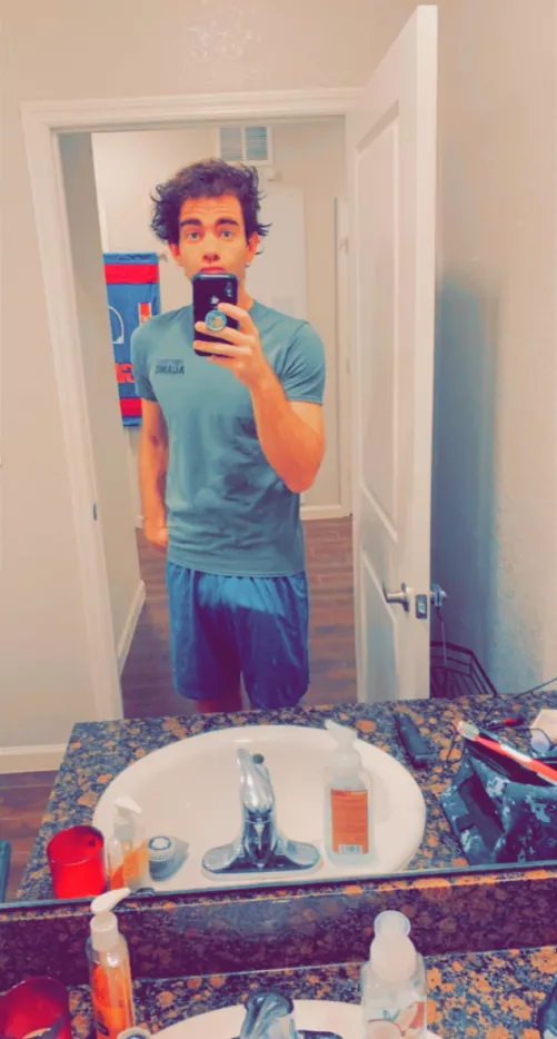 I always get looks in the blue shorts 😂