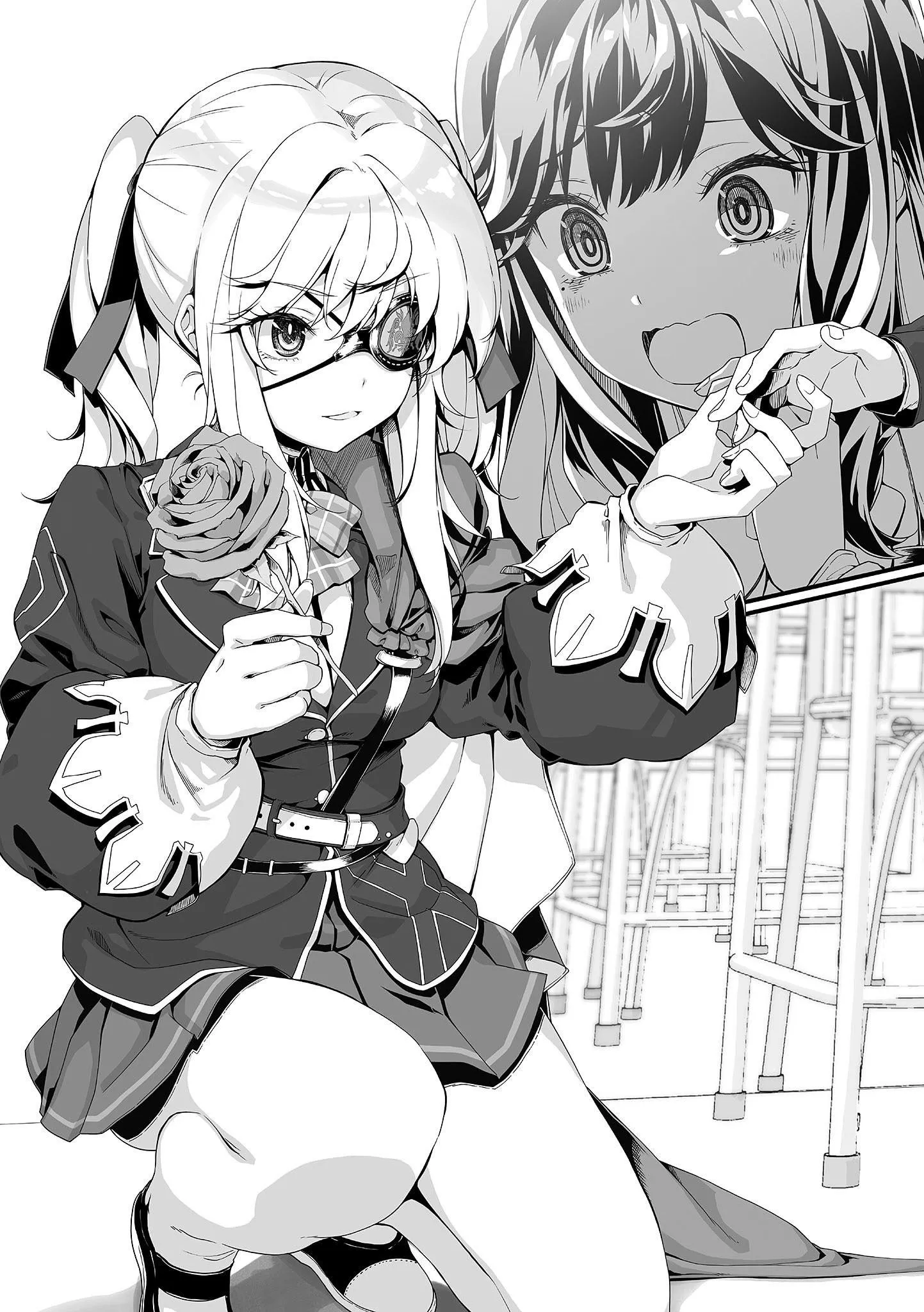 Lilibette gifting her queen Zekka a flower (Miyama-Zero) [Junior High School DxD]