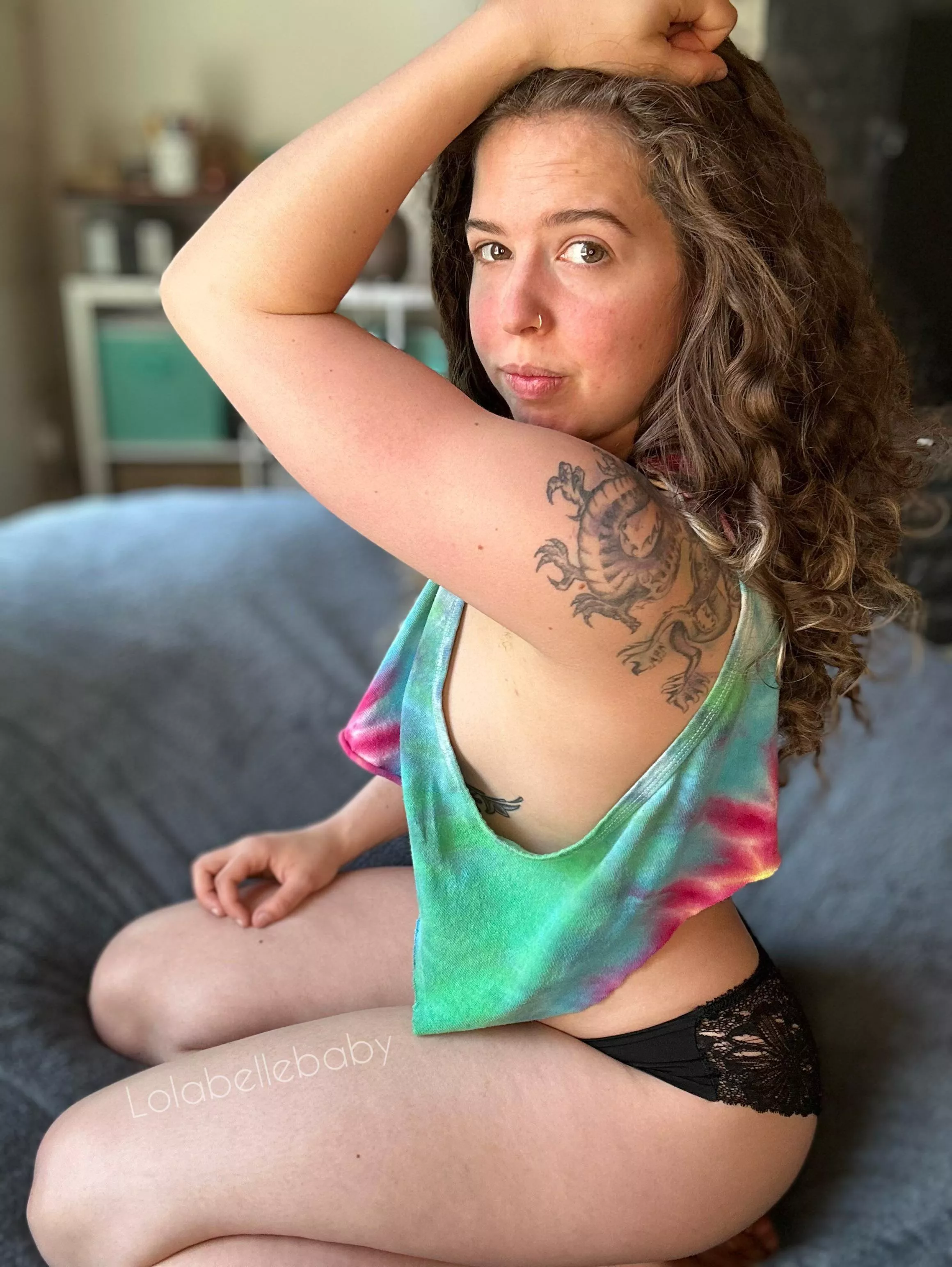 My tattoo is peaking out 😜